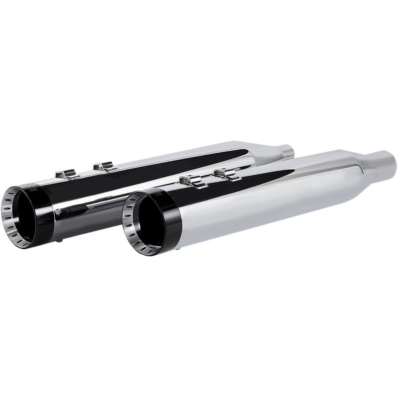 KHROME WERKS 4-1/2" HP-Plus? Slip-On Mufflers - Chrome with Turbine - Touring 202770