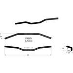 KHROME WERKS Street-X Handlebars - Low Bend - Black 300905