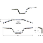 KHROME WERKS Street-X Handlebars - High Bend - Chrome 300900