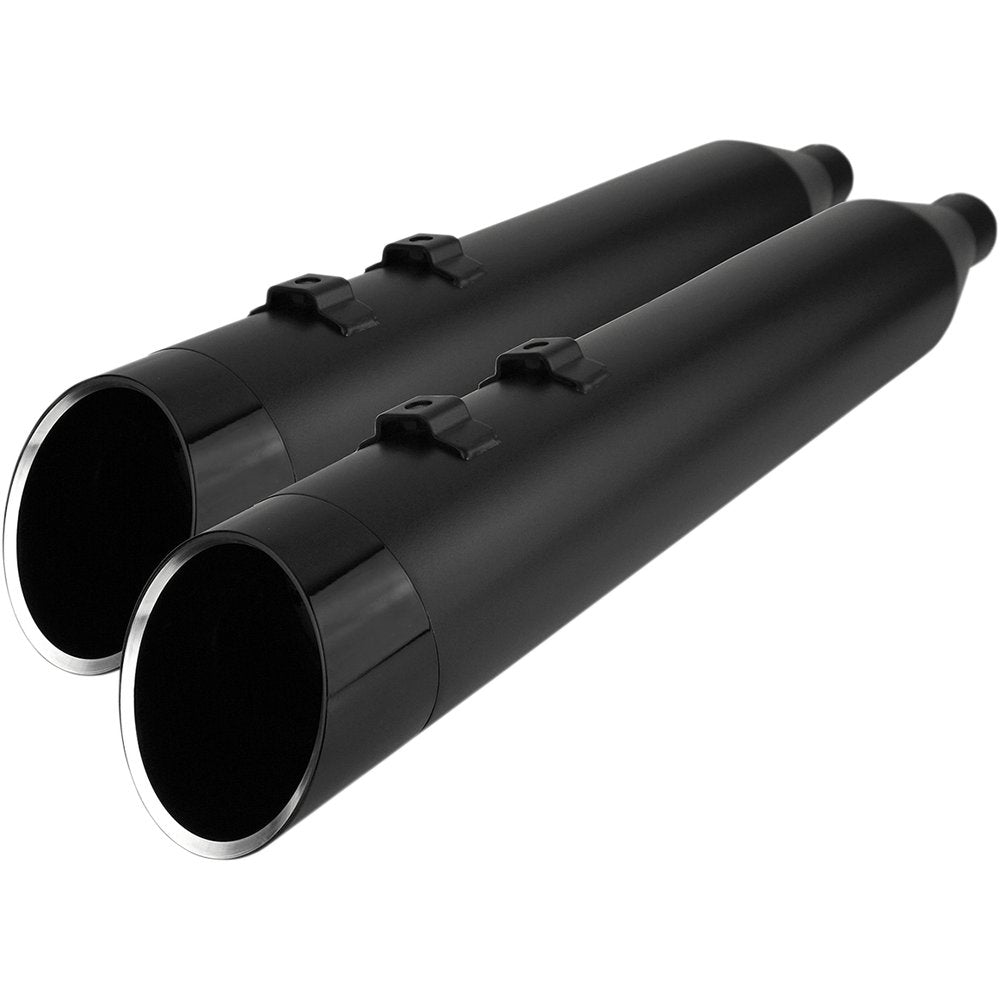 KHROME WERKS 4-1/2" HP-Plus? Slip-On Mufflers - Black with Edge - Touring 202885