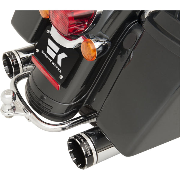 KHROME WERKS 2-into-2 Dominator Exhaust System - Chrome - '09-'16 FL - With 4-1/2" Muffler 200630