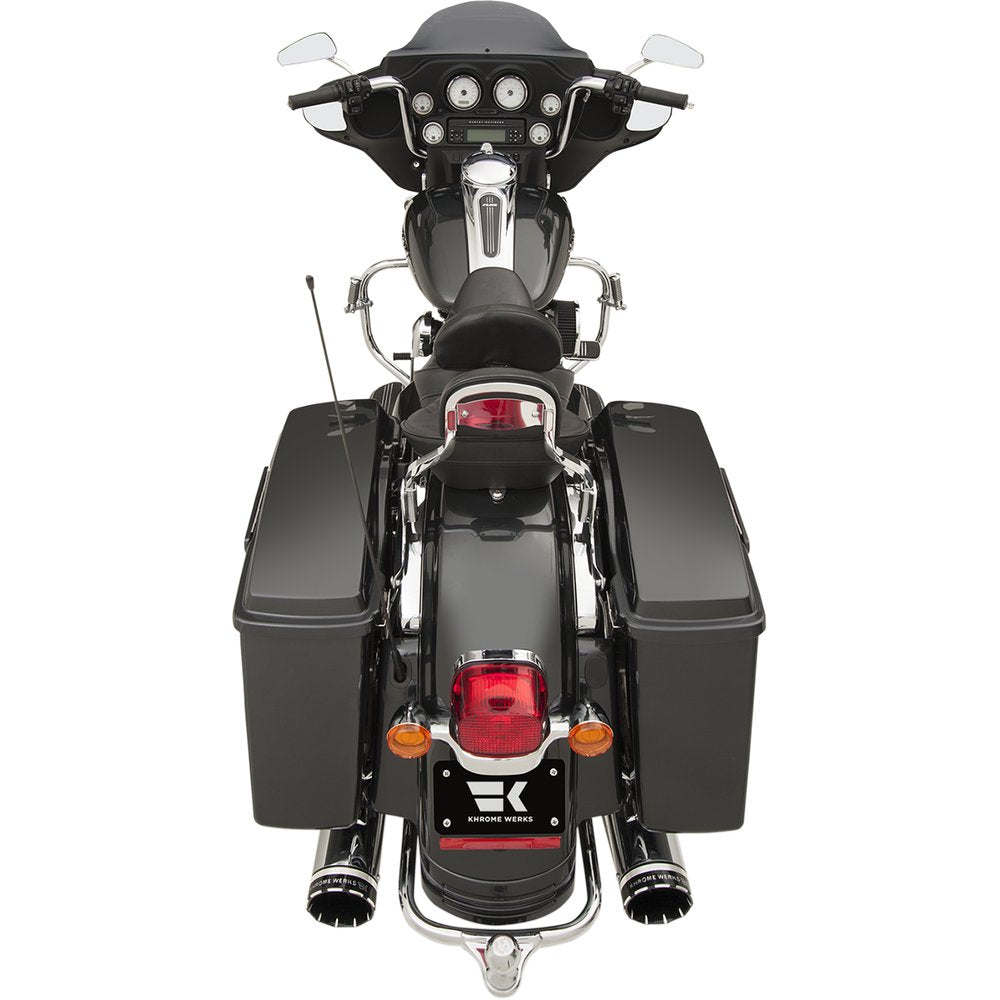 KHROME WERKS 2-into-2 Dominator Exhaust System - Chrome - '09-'16 FL - With 4-1/2" Muffler 200630