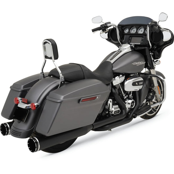 KHROME WERKS 2-into-2 Dominator Exhaust System with 4-1/2" Mufflers - Black - FL 200810A