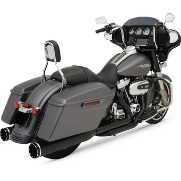 KHROME WERKS 2-into-2 Dominator Exhaust System with 4-1/2" Mufflers - Black - FL 200810A