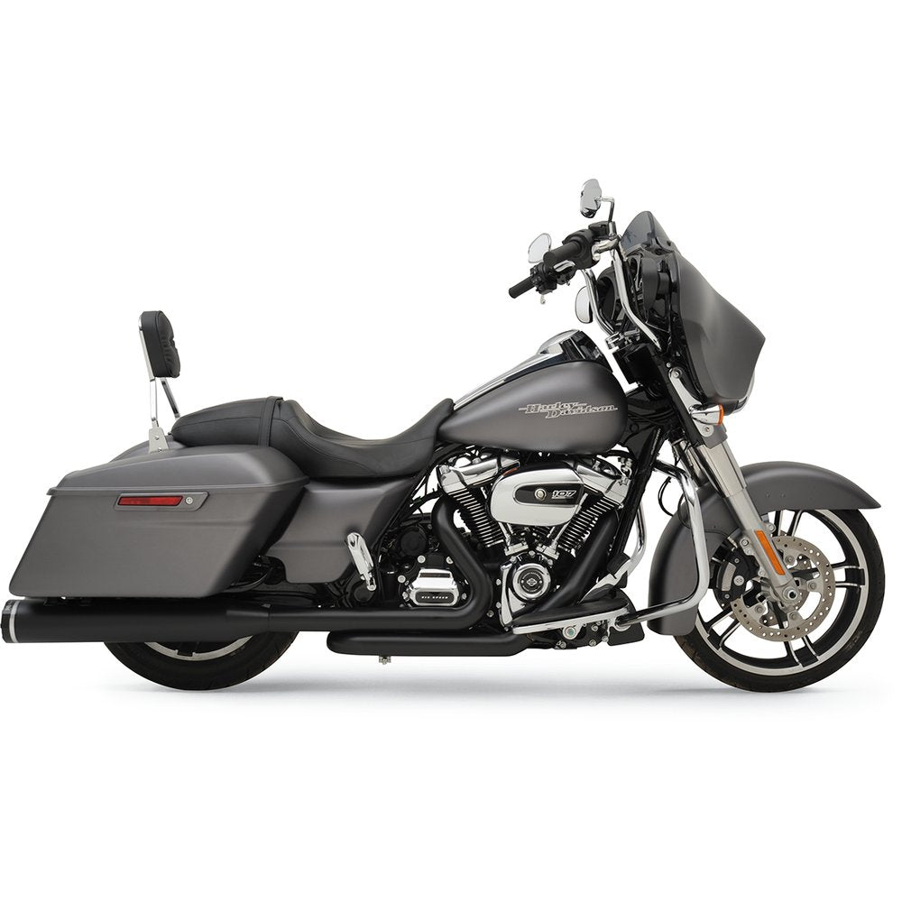 KHROME WERKS 2-into-2 Dominator Exhaust System with 4-1/2" Mufflers - Black - FL 200810A