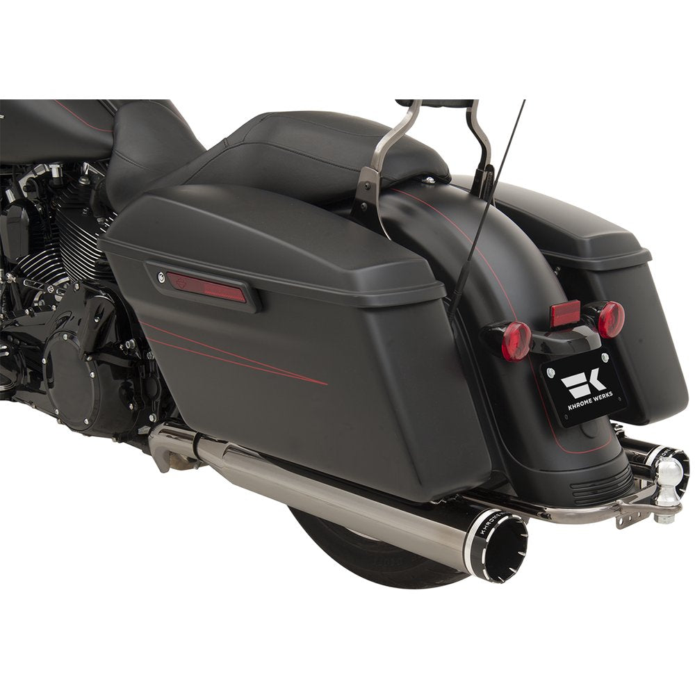 KHROME WERKS 2-into-2 Dominator Exhaust System - Eclipse? - '09-'16 FL - With 4-1/2" Muffler 201830
