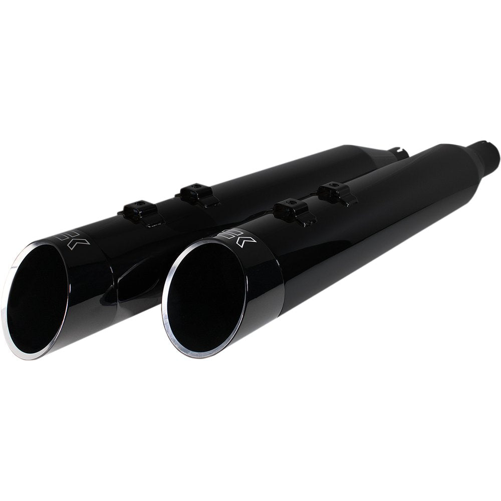 KHROME WERKS 4-1/2" HP-Plus? Slip-On Mufflers - Obsidian Edge 202645