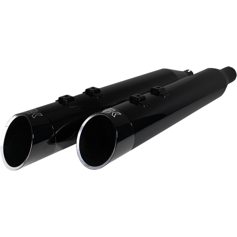 KHROME WERKS 4-1/2" HP-Plus? Slip-On Mufflers - Obsidian Edge 202645