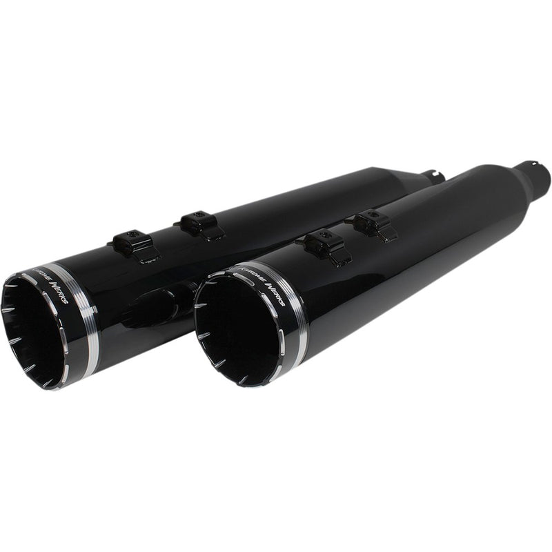KHROME WERKS 4-1/2" HP-Plus? Slip-On Mufflers - Obsidian Tracer 202640