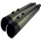 KHROME WERKS 4-1/2" HP-Plus? Slip-On Mufflers - Smoked Chrome with Edge - Touring 202655