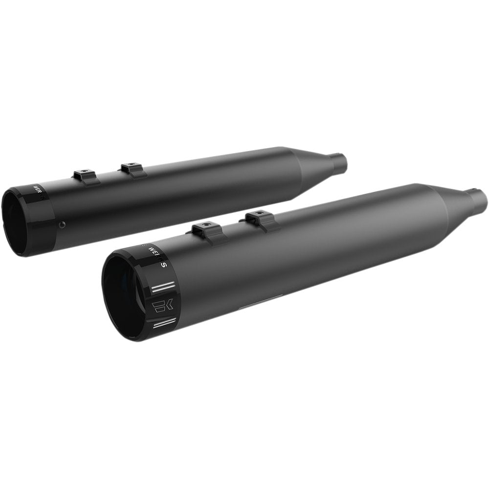 KHROME WERKS 4-1/2" HP-Plus? Slip-On Mufflers - Black with Klassic Tip 202830