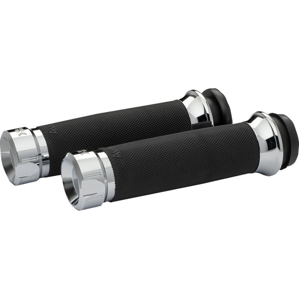 KHROME WERKS Klassic Grips - Custom Contour - Cable - Chrome 500285