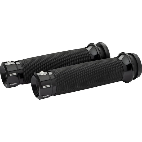 KHROME WERKS Klassic Grips - Custom Contour - Cable - Black 500280