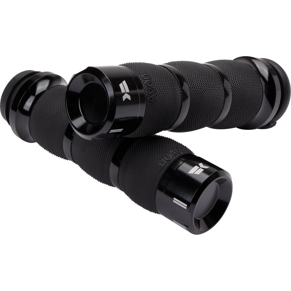 KHROME WERKS Klassic Grips - Air Cushion - TBW - Black 500190