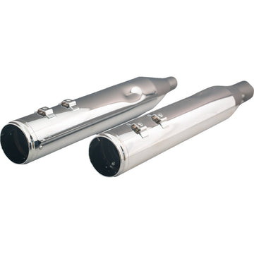 KHROME WERKS 4-1/2" HP-Plus? Slip-On Mufflers with Race Tip - Chrome - Twin Cam 202915