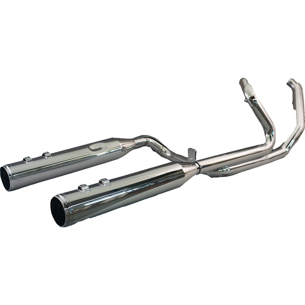 KHROME WERKS 2-into-2 Dominator Exhaust System with 4-1/2" Mufflers - Chrome with Race Tip - M8  200120