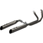 KHROME WERKS 2-into-2 Dominator Exhaust System with 4-1/2" Mufflers - Eclipse? with Edge Tip - M8  201525