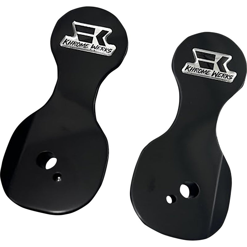 KHROME WERKS Brackets - Mirror/Drop Down - Black - Pair MB2016KW