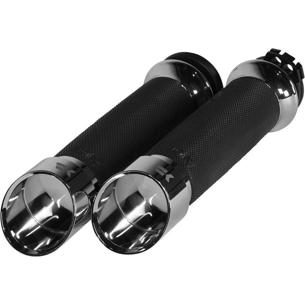 KHROME WERKS Edge Grips - Custom Contour - Cable - Chrome 500260
