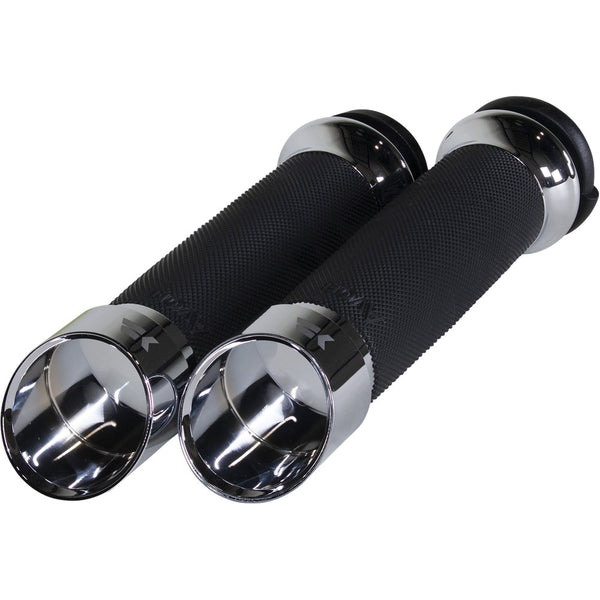 KHROME WERKS Edge Grips - Custom Contour - TBW - Chrome 500160