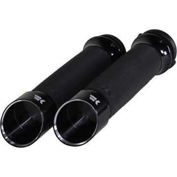 KHROME WERKS Edge Grips - Custom Contour - TBW - Black 500140