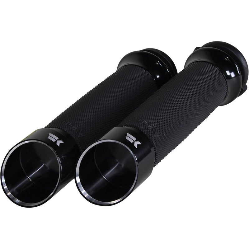 KHROME WERKS Edge Grips - Custom Contour - TBW - Black 500140