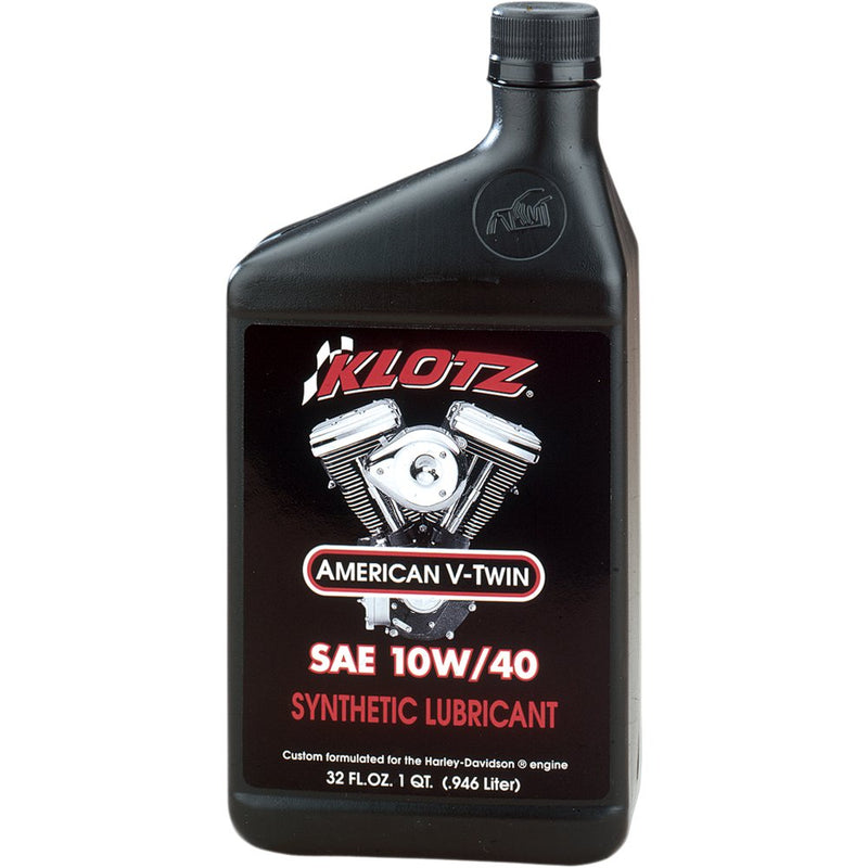 KLOTZ OIL V-Twin Synthetic Engine Oil - 10W-40 - 1 U.S. quart KH-1040