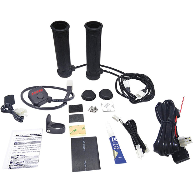 KOSO NORTH AMERICA 5 Level Thumb Throttle Heated Grips - 7/8" - Heated Thumb AM10712G
