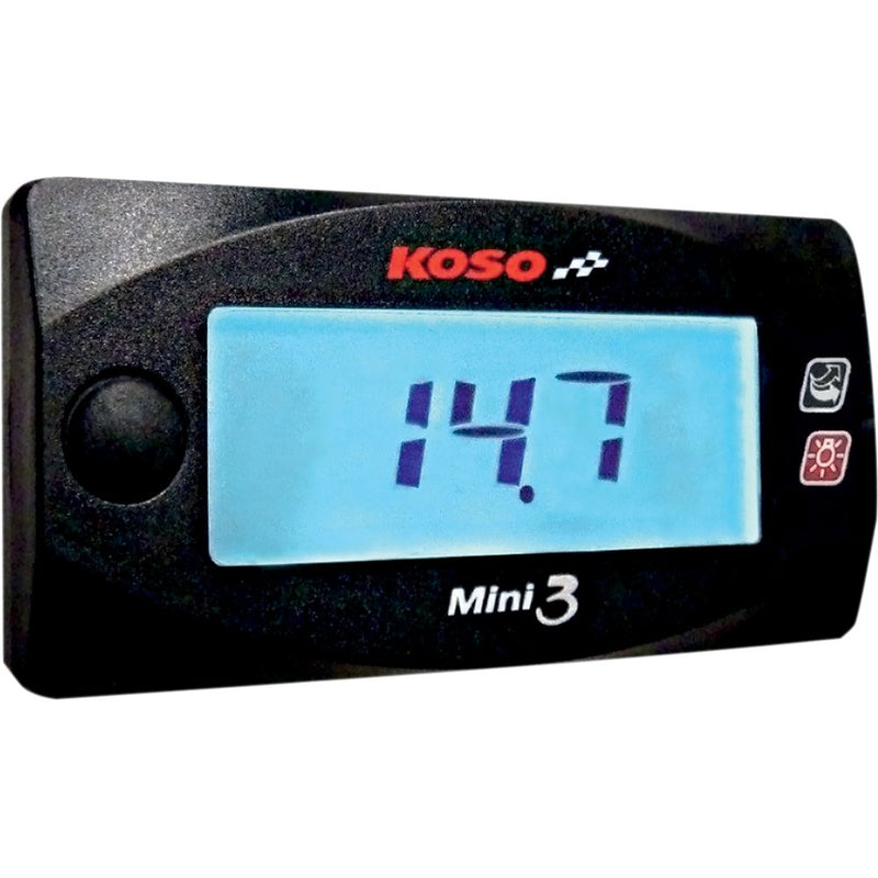 KOSO NORTH AMERICA Mini 3 Air/Fuel Ratio Meter - For 4-Stroke Engines BA003211