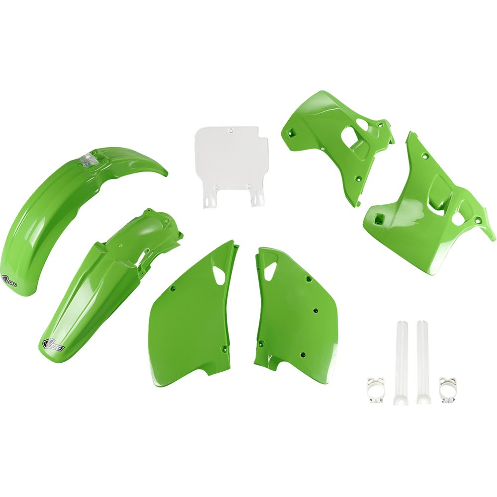 UFO Body Kit - OEM Green/White - KX 125/250 '92 KAKIT195F@999