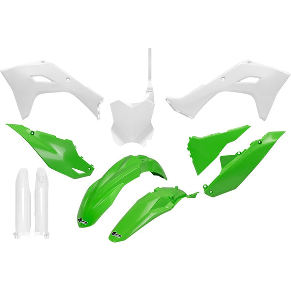 UFO Body Kit - Green/White - Kawasaki - KX 250/450 KAKIT231F@444