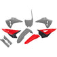 UFO Body Kit - Gray/Red - Honda - CRF 250R/450R HOKIT127F@555