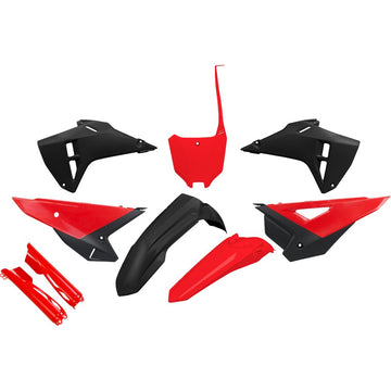 UFO Body Kit - Black/Red - Honda - CRF 250R/450R HOKIT127F@111