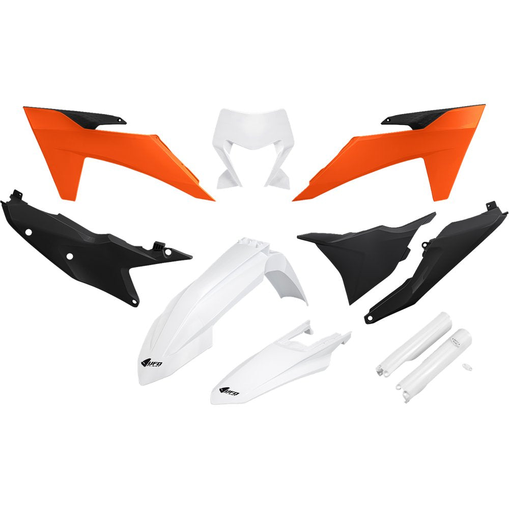 UFO Body Kit - Black/Orange/White - EXC/EXC-F '24-'25 KTKIT530F@444
