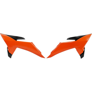 UFO Radiator Covers - Orange/Black - KTM KT05025#127
