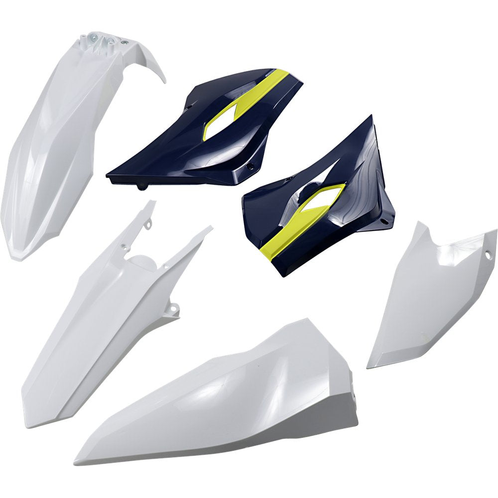 UFO Body Kit - '16 OEM White/Blue/Yellow - Husqvarna - FE/TE/TX HUKIT615-999W