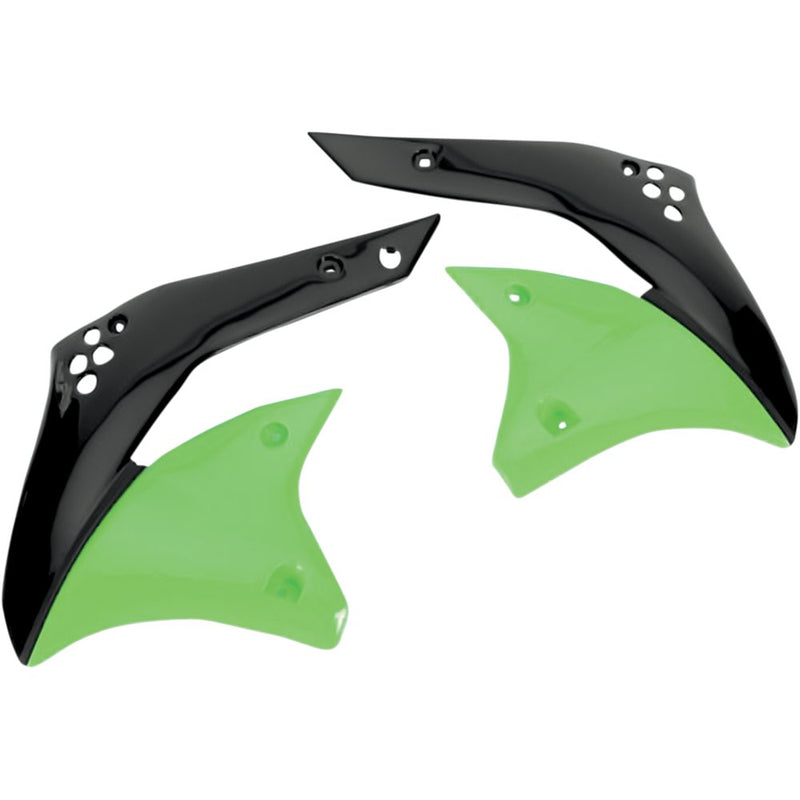 UFO Radiator Shrouds - Green/Black KA03767-026