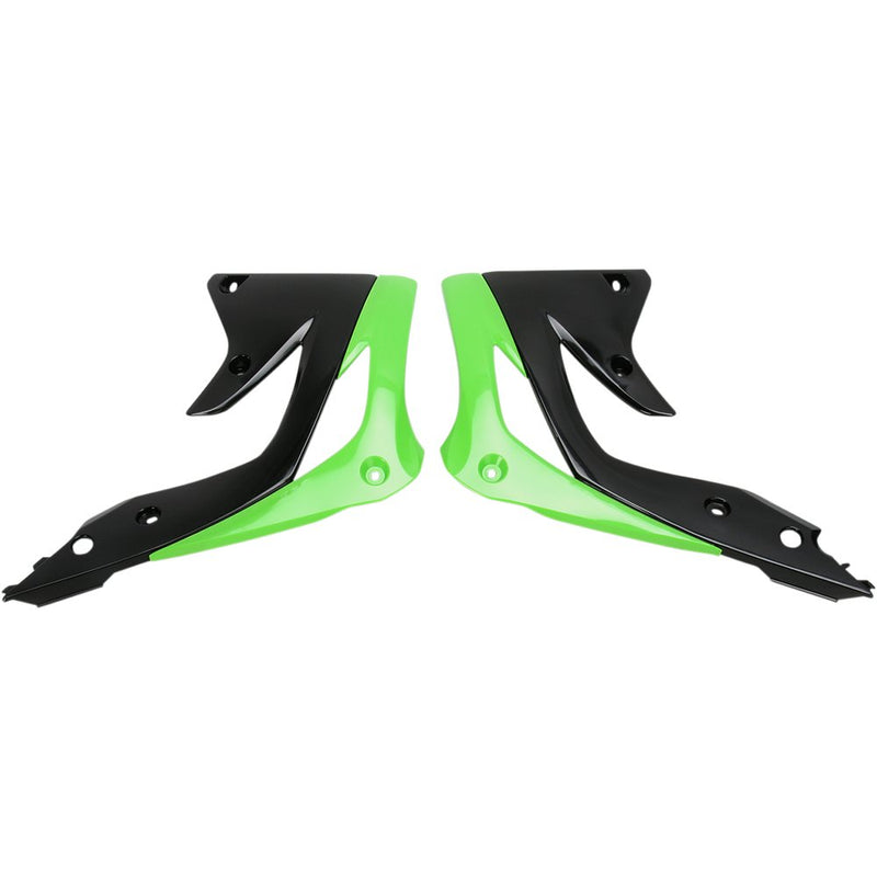 UFO Radiator Covers - Black/Green KA04719-999