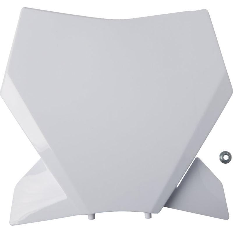 UFO Front Number Plate - White - KTM KT05013#042