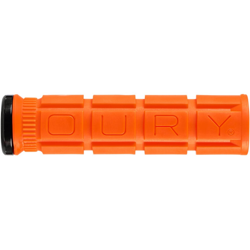 OURY GRIPS V2 Single Compound Grips - No-Flange - Orange OSCGGG90