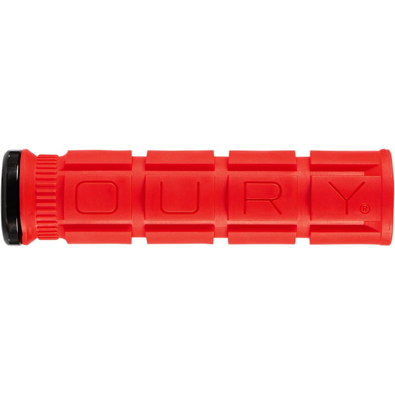 OURY GRIPS V2 Single Compound Grips - No-Flange - Red OSCGGG50