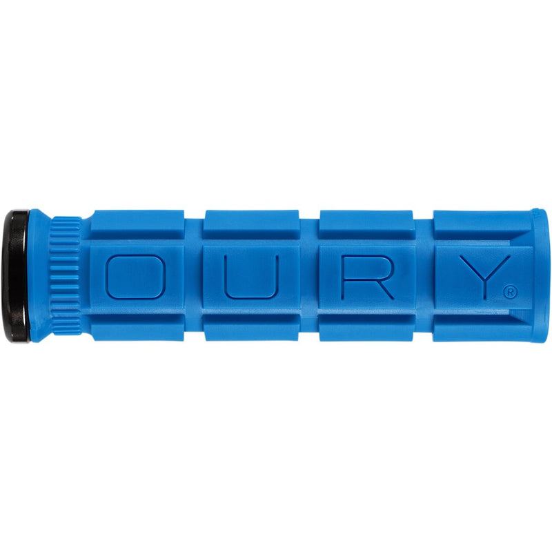 OURY GRIPS V2 Single Compound Grips - No-Flange - Blue OSCGGG40