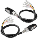 Zeta 701 Led Turn Signals W/Taillight Blk W/Clr Lens Pr