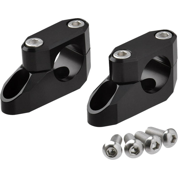Zeta Offset Handlebar Riser Kit 20mm 26mm 22.2/28.6mm Black