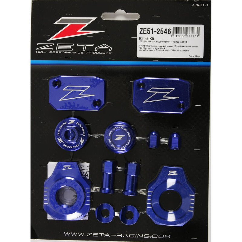 Zeta Billet Kit Husqvarna Blue