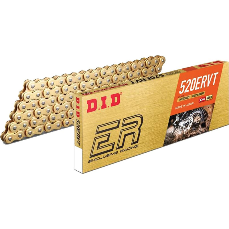Motorcycle chain with D.I.D packaging on a white background