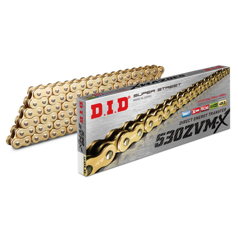 D.I.D Super Street 530zvmxg 100l X Ring Chain Gold
