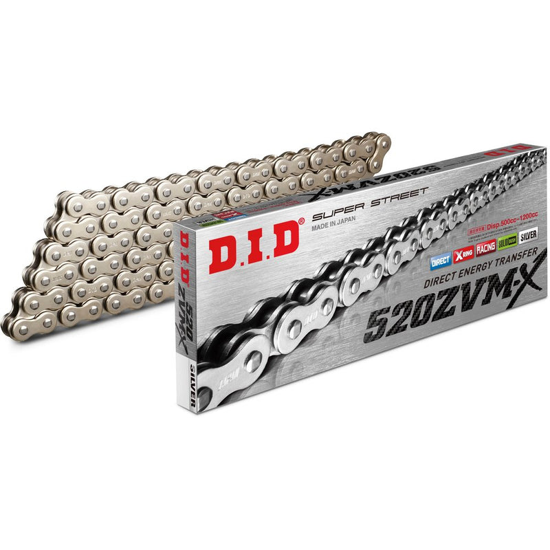D.I.D Super Street 520zvmxs 100l X Ring Chain Nickel