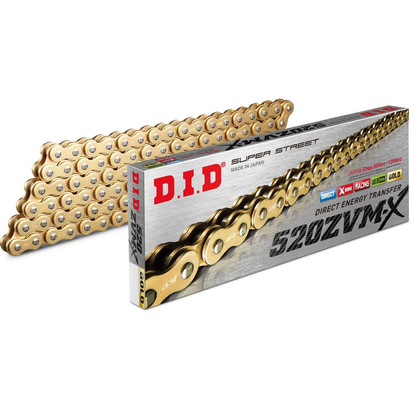 D.I.D Super Street 520zvmxg 150l X Ring Chain Gold