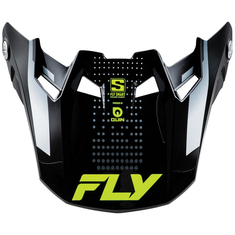 Fly Racing Formula S Carbn Protocol Visor Black Carbon/Grey/Hi Vis Yl/Sm